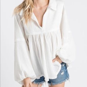 Ces Femme Boho Gauze Top